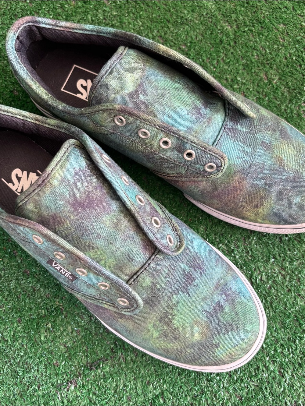 Vans Atwood Low Sneakers Green Watercolor Print